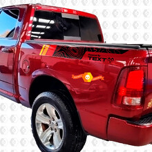 Topografische Stijl Strepen Bedside Vinyl Decal Sticker voor Dodge Ram 1500_2