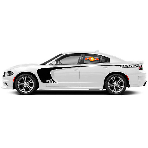 Honeycomb Grote Zijstrepen Vinyl Sticker voor Dodge Charger