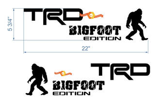 Bigfoot TRD editie Mountain BedSide Vinyl Stickers Sticker geschikt voor Tacoma of Tundra
