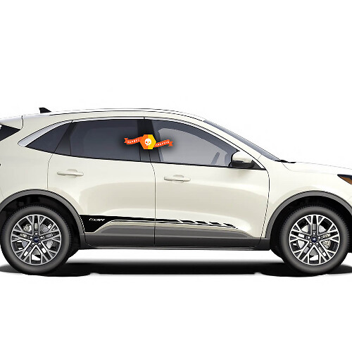 Paar Ford Escape 2020 - 2022 Deurstreep Rocker panel Vinyl Decal Sticker Graphic
