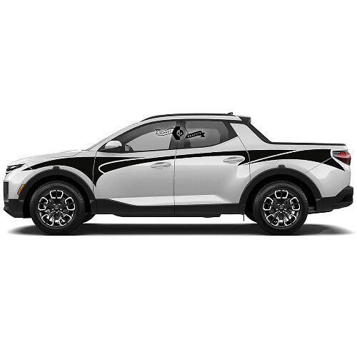 Spatlappen Bed Side Vinyl Stickers Decal Graphic kit passend voor Hyundai Santa Cruz
