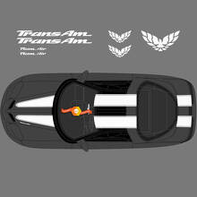 Set met dubbele strepen vinylsticker voor motorkap, dak en achterklep voor Pontiac Firebird Trans Am_2