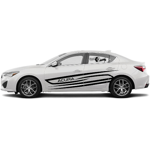 2X Meerkleurige Deuren Grafische Acura ILX 2021 Acura TLX Acura RLX Auto Race Decal Sticker
