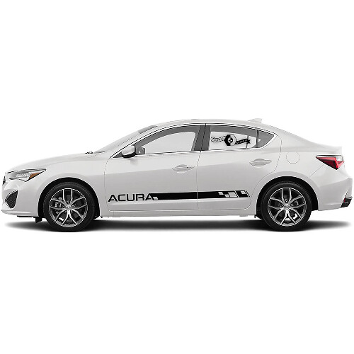 2X Zijrockerpaneeldeuren Grafisch Acura ILX 2021 TLX Acura RLX Auto Racing Decal Sticker
