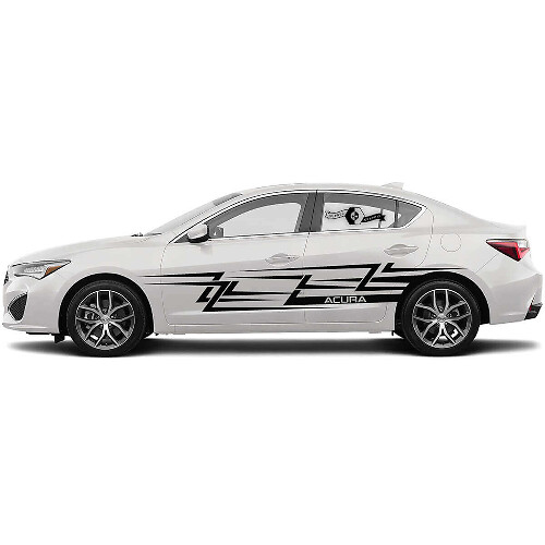Racing Stijl Deur Zijstripes Vinyl Decal Kit voor Acura ILX TLX RLX