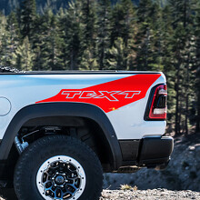 TRX Stijl Aangepaste Tekst Bedside Vinyl Decal Kit voor Dodge Ram 1500 Rebel TRX_2