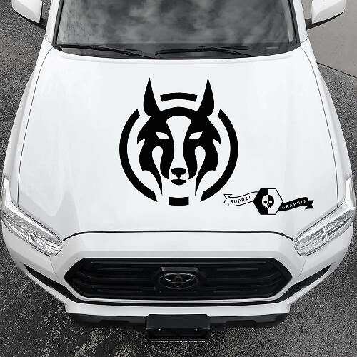 Wolf Tribal Style Motorkap Vinyl Decal Sticker voor Toyota RAV4