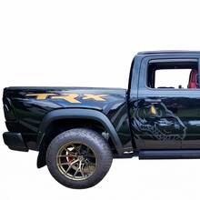 Paar Dodge Ram Rebel TRX 2022+ 2 kleuren Side 1500 TRX Splash Bed Dinosaurs T-Rex TRX Truck Vinyl Decal Graphic 4