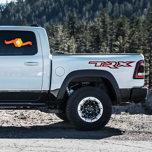TRX Omrande Lettering Zijkant Vinyl Stickers voor Dodge Ram Rebel 1500 TRX