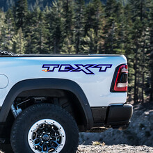 Aangepaste omtreklettering zijkant vinylstickers voor Dodge Ram Rebel 1500 TRX_3
