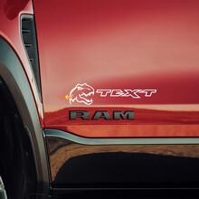 Kleine T-Rex Aangepaste Tekst Zij Vinyl Decal Kit voor Ram 1500 TRX Rebel_2