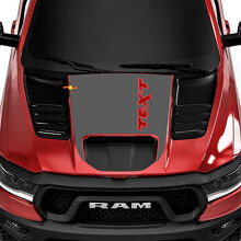 TRX-stijl Aangepaste Tekst Motorkap Vinyl Sticker voor Dodge Ram Rebel 1500 TRX 2022+_2