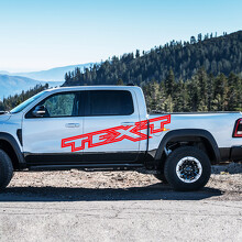 Outline Custom Lettering Side Vinyl Decal voor Dodge Ram 1500 Rebel TRX_3