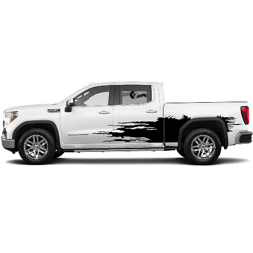 Stel Decals Sticker Modderspatkit voor GMC Sierra 1500 Deuren Zijkant Vinyl Stickers Decal Grafisch
