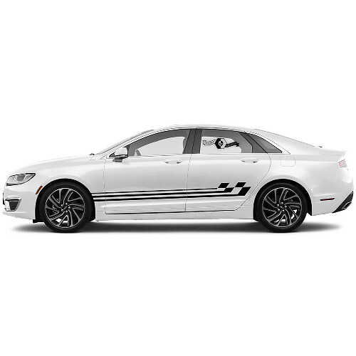 Racing Stijl Strepen Zij Vinyl Decal Sticker voor Lincoln MKZ 2020