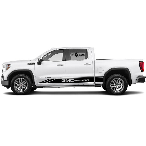 2x Zijstrepen sticker voor 1500 GMC Sierra deur Rocker Panel Vinyl Stickers Sticker Grafisch kit
