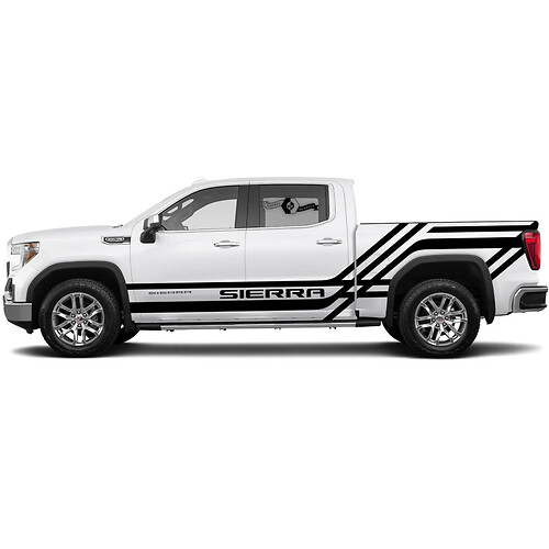 2x Side Stripes Sticker Voor 1500 Gmc Sierra Rocker Panel Bed Side SPLASH Vinyl Stickers Decal Grafische Kit
