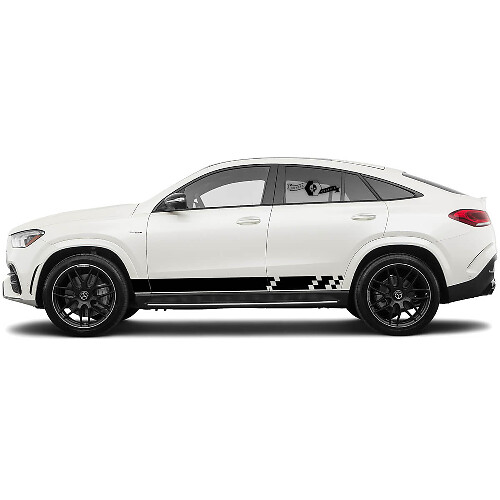 2 Nieuwe Strepen Rocker Panel Sticker voor 2022 Mercedes Benz GLE Zijkant Vinyl Stickers Decal Grafisch

