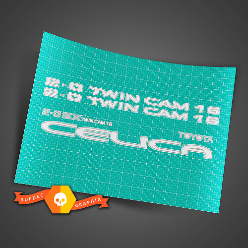 2.0 SX Twin Cam 16 Vervangingsset Zijkant Vinyl Decal voor Toyota Celica