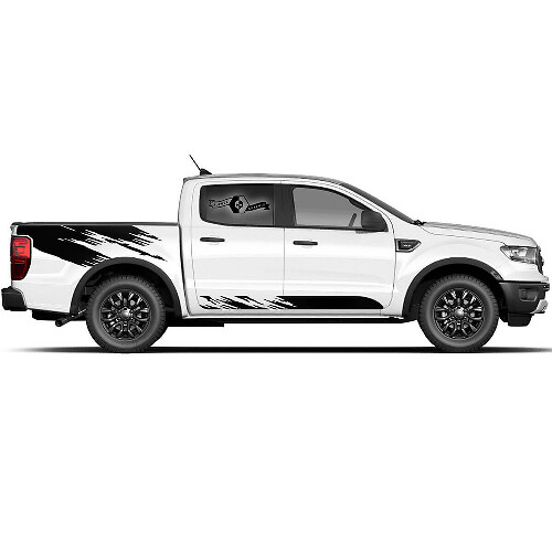 Beschadigde portierzijde bed rocker panel decal kit voor Musclecar truck power truck