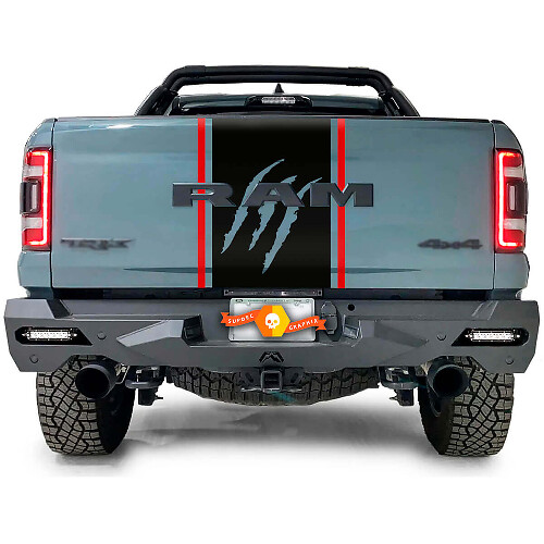 Scratch Claws Achterklep en Zijbed Graphics Decal Sticker 2 Kleuren voor Dodge Ram 1500