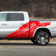 Mud Splash Supercharged zij vinyl decalset voor Dodge Ram Rebel 2021+_2