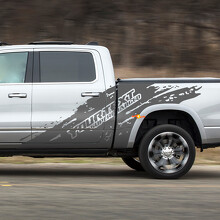 Mud Splash Supercharged zij vinyl decalset voor Dodge Ram Rebel 2021+_3