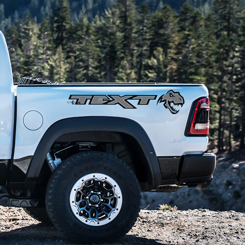 TRX Stijl Aangepaste Tekst Buitenzijde Vinyl Sticker Set voor Ram 1500 Rebel TRX