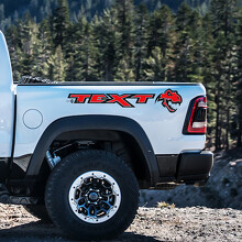 TRX Stijl Aangepaste Tekst Buitenzijde Vinyl Sticker Set voor Ram 1500 Rebel TRX_2