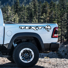 TRX Stijl Aangepaste Tekst Buitenzijde Vinyl Sticker Set voor Ram 1500 Rebel TRX_3
