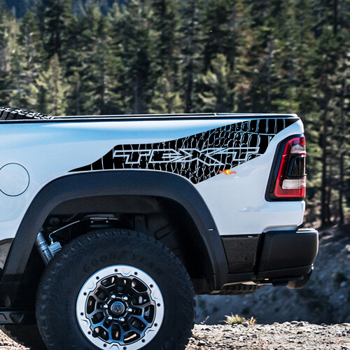 Dinosaur Skin Custom Tekst Vinyl Decal Kit voor Dodge Ram Rebel 1500 TRX
