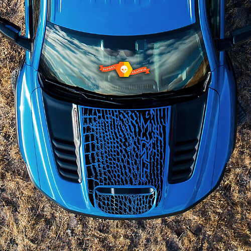 TRX Dinosaur Skin Motorkap Vinyl Sticker voor Dodge Ram Rebel 1500 TRX