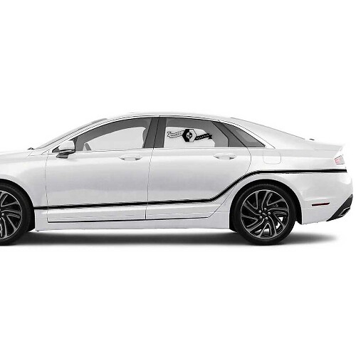 Gebogen Zijstrepen Vinyl Decal Kit voor Lincoln MKZ 2020