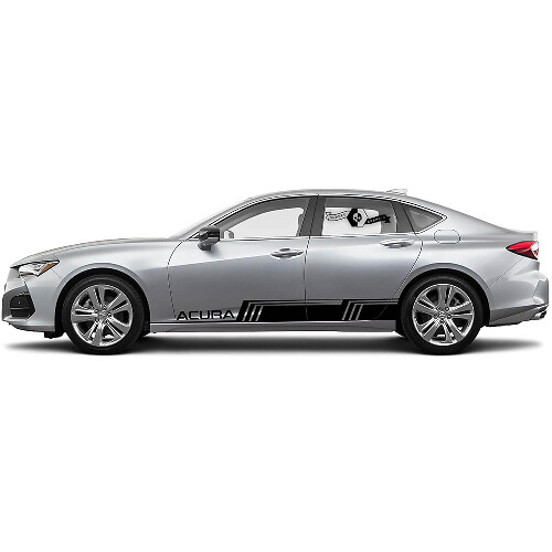 2x Acura 2021 TLX Deuren Zijkant Meerdere Kleuren Logo Graphics Acura TLX Auto Racing Vinyl Sticker Decal
