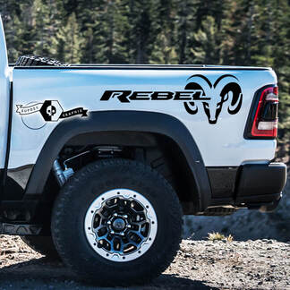 2x Nieuwe Dodge Ram TRX Rebel 2022+ 2023+ 1500 Bed Side TRX Rebel Truck Vinyl Decal Graphic
