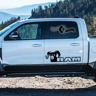 2x nieuwe Dodge Ram TRX Rebel 2022+ 2023+ 1500 deuren Side TRX Rebel Truck Vinyl Decal Graphic

