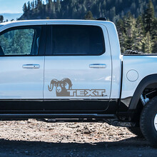 Aangepaste Tekst Hemi Stijl Deurzij Vinyl Decal Sticker voor Dodge Ram 1500_2