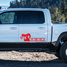 Aangepaste Tekst Hemi Stijl Deurzij Vinyl Decal Sticker voor Dodge Ram 1500_3