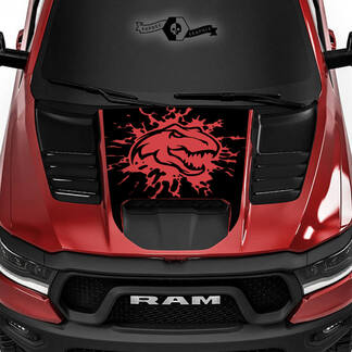 Dodge Ram Rebel 2022+ 2023+ 1500 TRX T-Rex Hood vernietigd TRX Truck Vinyl Decal Graphic
