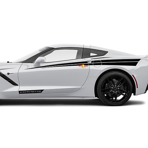 Zij accentstickers stickers voor deuren Chevrolet Corvette
