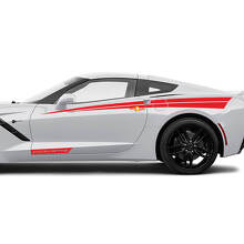 Zij accentstickers stickers voor deuren Chevrolet Corvette
 2