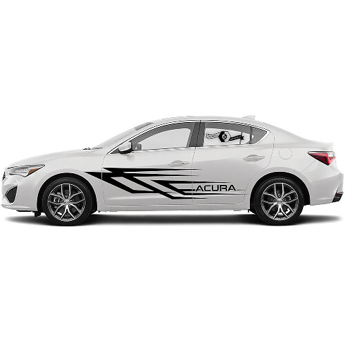 Pair Acura 2021 ILX Zijkant Elke Kleur Logo Deuren Graphics Acura TLX Auto Racing Vinyl Decal Sticker
