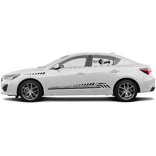 Pair Acura 2021 ILX Zijkant Elk Kleur Logo Deuren Motorkap Graphics Acura TLX Auto Racing Vinyl Stickers Decals
