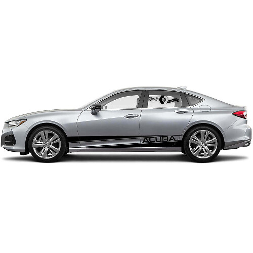 Merkletters en accentstrepen zijkant vinyl decal sticker voor Acura TLX 2021