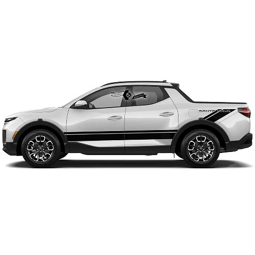Modern Rally Zijstripes Vinyl Decal Kit voor Hyundai Santa Cruz