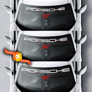 Porsche Logo Spider Windscherm Stripes Kit Decal Sticker
