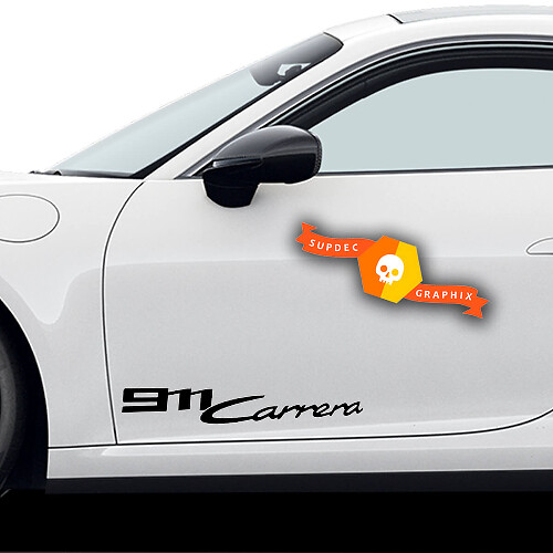Paar Porsche Stickers Porsche 911 Carrera Deursticker zijdecal
