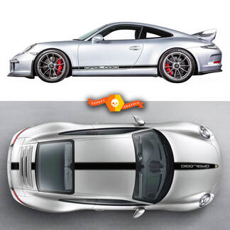 Paar Porsche 911 Porsche Carrera Rocker Panel Hood Dak Side Stripes Deuren Kits Decal Sticker
