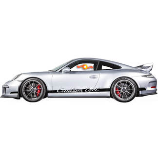Paar Porsche-stickers Porsche 911 Carrera Custom Text Door Side Decal Sticker
