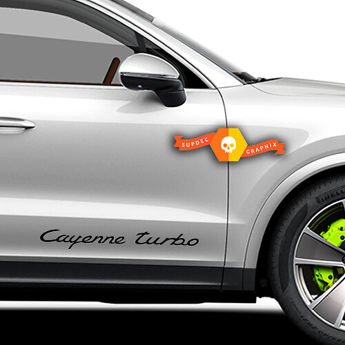 Paar Porsche Stickers Cayenne Turbo Porsche Deuren Zijdecal Sticker
